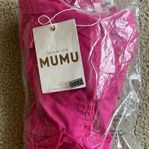 Leni Ruffle Top in Hot Pink Show Me Your Mumu Size S - Picture 13 of 13